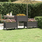vidaXL Visoka greda siva 178,5x44x75 cm trdna borovina