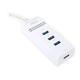 Omega OUH34W USB 3.0 Hub 4 vhodi, bel