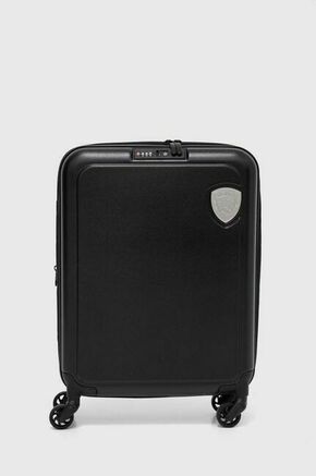 Kovček Blauer črna barva - črna. Kovček iz kolekcije Blauer. Model izdelan iz plastike.