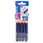 Pilot Frixion Fineliner set kemičnih svinčnikov, črn + moder + rdeč + zelen