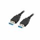 Lanberg lanberg kabel usb-a 3.0 m/m 1,8 m črn ca-usba-30cu-0018-bk