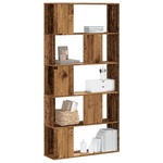 vidaXL Knjižna omara 5-nadstropna 80,5x23,5x162,5 cm inženirski les