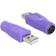 Delock 65461 adapter PS / 2 ženska-USB-A moški