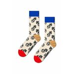 Nogavice Happy Socks Football Sock bež barva - bež. Nogavice iz kolekcije Happy Socks. Model izdelan iz elastičnega, vzorčastega materiala.