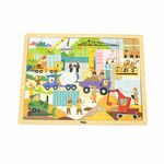 MILLY MALLY Viga 44585 Puzzle na podlogi 48 elementov - spoznavanje gradbenih strojev - 6971608445859