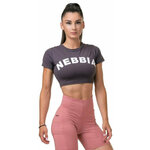 Nebbia Short Sleeve Sporty Crop Top Marron M Fitnes majica