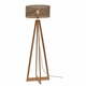 Črna/naravna stoječa svetilka z bambusovim senčnikom (višina 145 cm) Java – Good&amp;Mojo