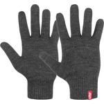 Levi's rokavice - siva. Rokavice na prste iz kolekcije Levi's. Model izdelan iz debele, enobarvne pletenine.