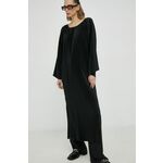 Obleka By Malene Birger Viella črna barva - črna. Obleka iz kolekcije By Malene Birger. Ohlapen model, izdelan iz rahlo elastične tkanine.