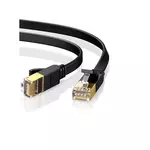 Ugreen ploščati omrežni kabel nw106 ethernet rj45, cat.7, stp, 10m (črn)