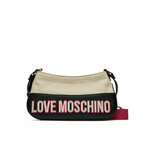 Torbica Love Moschino - pisana. Majhna torbica iz kolekcije Love Moschino. Model na zapenjanje, izdelan iz kombinacije tekstilnega materiala in ekološkega usnja.