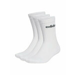 Visoke nogavice Unisex adidas Linear Crew Cushioned Socks 3 Pairs HT3455 white/black
