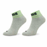 Set 2 parov nisex visokih nogavic u Puma Unisex New Heritage Quarter 2P 938021 Grey Melange / Mint 04