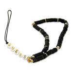 Guess Guess telefonski trak Heishi Beads - obesek za telefon (črn)