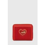 Denarnica Love Moschino ženska, rdeča barva, JC5619PP1GLA1500 - rdeča. Srednje velika denarnica iz kolekcije Love Moschino. Model izdelan iz ekološkega usnja.