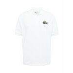Bombažna kratka majica Lacoste bela barva - bela. Kratka majica iz kolekcije Lacoste. Model izdelan iz enobarvne pletenine. Tanek, gosto pleten material.